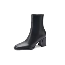 Women Ankle Boots Luxury Genuine Leather High Heels Zipper Black Chelsea Short Boot 2026 Elegant Female Booties Designer Shoe 42