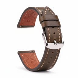 Cow Leather Watch Strap 18mm 20mm 22mm 24mm Brown Blue Red Green Cowhide Watchbands With Silver Stainless Steel Buckle
