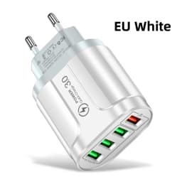 Fast 4 USB Charger Quick Charge 3.0 Fast USB Wall Charger Portable Mobile Charger QC 3.0 Adapter for Xiaomi iPhone X EU US Plug