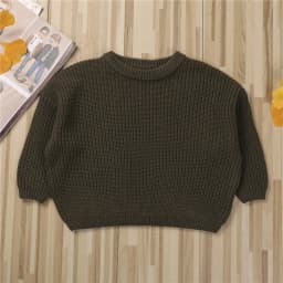 1-5years Kids Fall Winter Sweaters Tops Long Sleeve Knitted Solid Color Thick Pullover jumper For Girls And Boys Warm