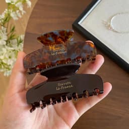 1pc Korean France Acetate Grab Clip, Simple Retro French Elegant Temperament Back of the Head Coil Hair Shark Clip Hairpin