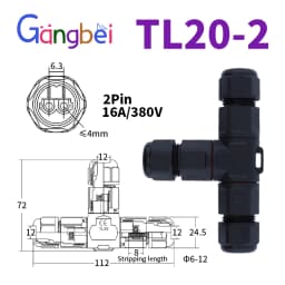 IP68 L12 L16 L20 L25 Waterproof Cable Connector 2/3/4Pin Screw Wiring Terminal Wire Connectors for Electrical Light Junction Box