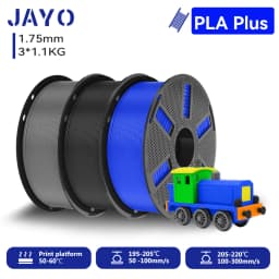 JAYO 3*1.1KG PLA + Filament 1.75MM PLA Plus 3D Printer Filament 1.1KG/roll For FDM Neatly Wound Coloful 3D Printing Material for 3D Printer & Pen