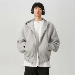 IEFB New Spring Men's Hoodies Hooded Zipper Structure Solid Color Loose Short Menswear Tops Casual Male Sweatshirts New 9W590