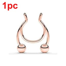 Punk C Shape Steel Nose Ring Horseshoe Lip Ring puncture Hook Clip Earrings Septum No Allergic Body Piercing Jewelry Nose Rings