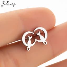 Cartoon Animal Earings Multiple Stainless Steel Cat Stud Earring for Women Girls Small Dog Paw Ear Studs Funny Jewelry Oorbellen