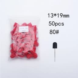 50PCS Green Nail Sanding Caps Bands With Rubber Drill Polishing Nail Art Rotating Remove Burrs Manicure Pedicure Accessory Tool