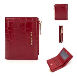 Baellerry Fashion Crocodile Pattern Women Wallet Multi Functional Card Bag Photo Folder Zero Wallet for Women's Birthday Gift