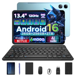 DOOGEE U13 Pro 2 in 1 Tablet PC 13.4" 120Hz Display Android 16 11000mAh Battery 36GB RAM(6+30) 256GB ROM Gemini AI Netflix Widevine L1 Supports Smart Pad