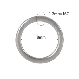 1PC Surgical Steel Nose Rings Septum Clicker Segment Hinged Ring Nose Ear Cartilage Tragus Helix Ear Lobe Body Piercing Jewelry