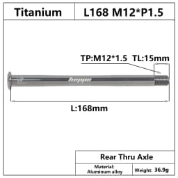HEPPE MTB Road Bike Titanium Thru Axle Ultra Light Bike Axle 12x142 12x148 Rear Hub Thru Axle Bike Fork 12x100 12x110 Shaft
