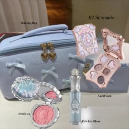Flower knows bunny Collection Makeup Set Eyeshadow Palette Blush Lip Gloss Makeup Bag Matte Glow Shimmer Eye Shadow Kit