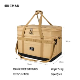 73 L Outdoor Large-Capacity Camping Equipment Storage Bag Folding Portable Stove Cooker Tool Storage Bag