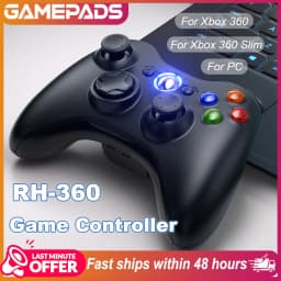 Wireless Gamepad Controller 2.4GHz ,Dual-Vibration Turbo Function ,For Xbox 360/360 Slim/Pc Game Controller Joystick