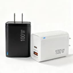 100W GaN USB-C +USBA Charger for MacBook Air ,Samsung Galaxy,Ipad Pro, Phone 17/16/15 and More , Power Bank Quick Charge