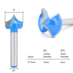 XCAN Millling Cutter 6mm Shank CNC Round Nose Bits 12-32mm Round Point Cut Bit Router Bit for Woodworking 1pc
