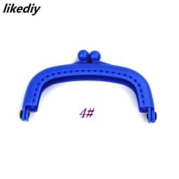 1 Piece Candy Color Arc Resin Plastic Purse Frame With Hole Kiss Clasp Lock DIY Bag Accessories