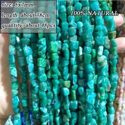 Wholesale Natural Amazonite Various Shape Stone Beads Round Faceted Rondelle Square Irregular for Jewelry Making Diy Bracelet