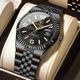POEDAGAR High Quality Original Men Clock Waterproof Luminous Date Luxury Man Watch Stainless Steel Quartz Men's Watches Male+Box