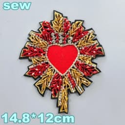 Embroidery Sequined Alphabet Pearl Letter Cross Patch,sequins Heart Beaded Eye Patches Badges Appliques for Clothing WF2210252