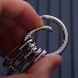 Metal O Ring Spring Clasps with 5pcs Hook Buckles for DIY Openable Round Carabiner Keychain Clips Hook Buckles Connector