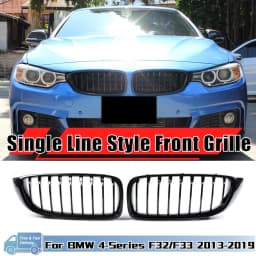 XVIP Diamonds Style Front Bumper Racing Grill For BMW 4 Series F32 F33 F36 M3 F80 M4 F82 12-19 Dual-Slat Gloss Black Accessories