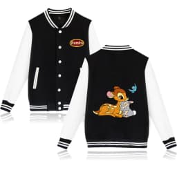 Bambi Varsity Baseball Bomber Jacket Men Women Hip Hop Harajuku Jackets Kids Boys Girls Single Coats