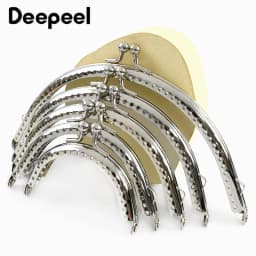 10Pcs 6.5-15.5cm Metal Silver Bag Handles Purse Frame Kiss Clasp for Handbag Handle DIY Wallet Sewing Brackets Bags Accessories
