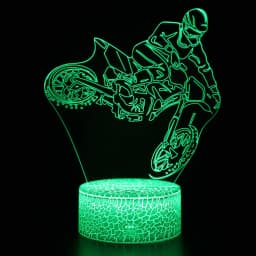 Nighdn Motorcycle 3D Night Light LED Illusion Lamp Colorful Changing Table Lamp Home Decoration Birthday Gifts for Kids Boys