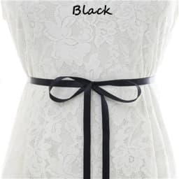 Handmade Pearl Beaded Chain Satin Ribbon Back Tie Wedding Dress Belt Bride Sashes for Wedding Bridesmaids Dress Gown