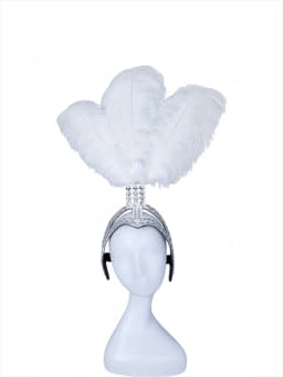 Carnival Headpiece Adorned with Rhinestones And Detachable DIY Feathers Featuring Stage Performances And Adjustable in Size