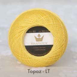 Rhapsody Premium Size 80 Cotton Crochet Thread 100% Egyptian Mercerized Singed 13 Colors 10G Tatting Needlepoint Bobbin Lace