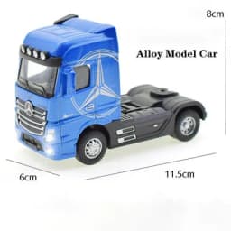 1:50 Diecast Alloy Truck Head Model Toy Container Truck Pull Back With Light Engineering Transport Vehicle Hobby Collections