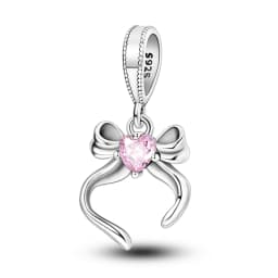 925 Sterling Silver Pink Series Charms Bow Tie Girl Cake Princess Beads Pendant Fit Original Bracelet DIY Jewelry Gift For Woman