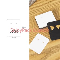 100Pieces Customize Personalize Logo Print Paper Jewelry Thank You Necklace Earring Holder Cards Packing Display Stand Wholesale