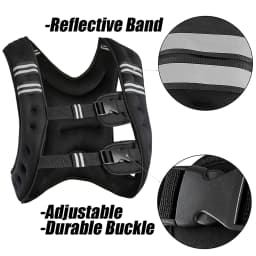 Weighted Vest for Weight Training, Adjustable Size, Convenient Pocket, Iron Sand Weighted Vest, Ideal for Gym Sessions, Yoga, and Aerobic Exercise