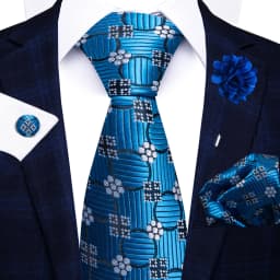 New Style 8 CM Red Paisley Tie Handkerchief Cufflink Pin Set For Men Necktie Clothing Accessories Wedding Gravatas Fit Party