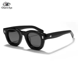 Thick Acetate Round Sunglasses Luxury Brand Original New Men Handmade Eyewear Trendy Women Outdoor Protection UV400 Sun Glasses