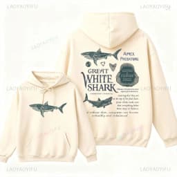 Great White Shark Hoodie Shark Sweatshirt Shark Conservation Hoody Marine Biologist Hoodie Unisex Shark Winter Clothes Women