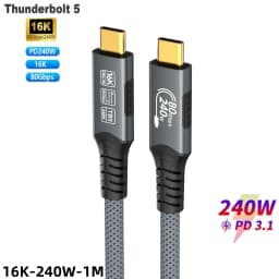 8K USB C Extension Cable Type C Extender Compatible For Thunderbolt 4/3 USB4.0/3.2/3.1 Fast Charging for MacBook Laptop Huawei