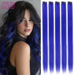 10 PCS Colored Synthetic Hair Extension Wigs for Women BB Clip Style Straight Hair Extension Wigs Suitable for Holiday Events