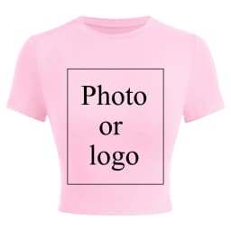 Women's Crop T-shirt Customize your team uniform design logo Y2K Fans Aid Club Fashion Party sisters DIY T-shirt Elasticity