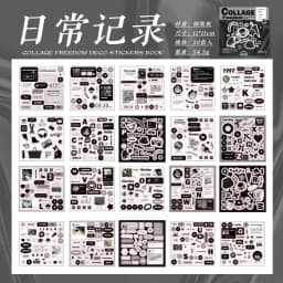 20 Pcs Cartoon Collage Sticker Book DIY Scrapbooking Collage Junk Journal Vintage Decor Stationery Supplies Stationery Sticker