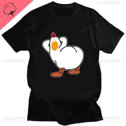 ME SUDA LA POLLA Cute Chicken Cartoon Print Tshirt Men Women Casual Cotton Unisex Sports Top T Shirt Streetwear Creativity Shirt