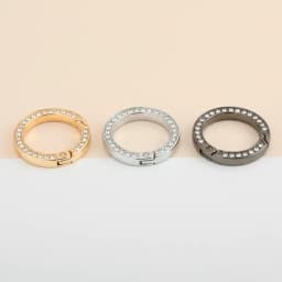 5-30pcs Bling Rhinestone Spring O-Rings round Hooks Clip Carabiner Buckle for DIY Keyrings Handbag Purse Car Keychain Accessory