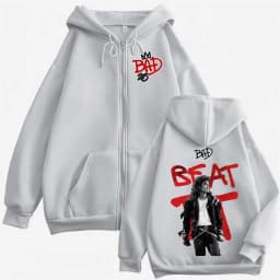 The King of Pop Michael Jackson Bad Era Zipper Hoodies Men Women Fashion Gothic Jacket Sweatshirt Coat Long Sleeve Zip Up Hooded
