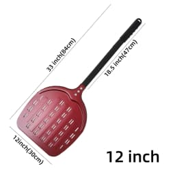 12 13 14Inch Pizza Peel Long Handle Turning Aluminum Pizza Turner Nonstick Baking Tool Perforated Paddle Kitchen Accessory