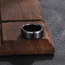 Kolmnsta 4/6/8mm Black Ceramic Ring Anti-Allergy Men Brushed Couple Wedding Band Engagement Rings For Women Size 4-15 Anel