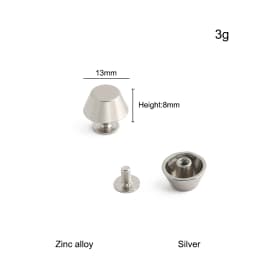 20/50/100PCS 8-15mm Metal Screwback Rivet Studs For Leather Craft Luggage Handbag Purse Bottom Protective Feet Nails Accessories