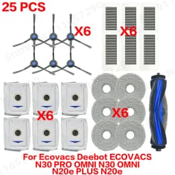 For Ecovacs Deebot ECOVACS N30 PRO OMNI N30 OMNI N20e PLUS N20e Spare Parts Main Side Brush HEPA Filters Accessories
